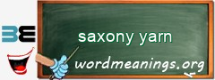 WordMeaning blackboard for saxony yarn